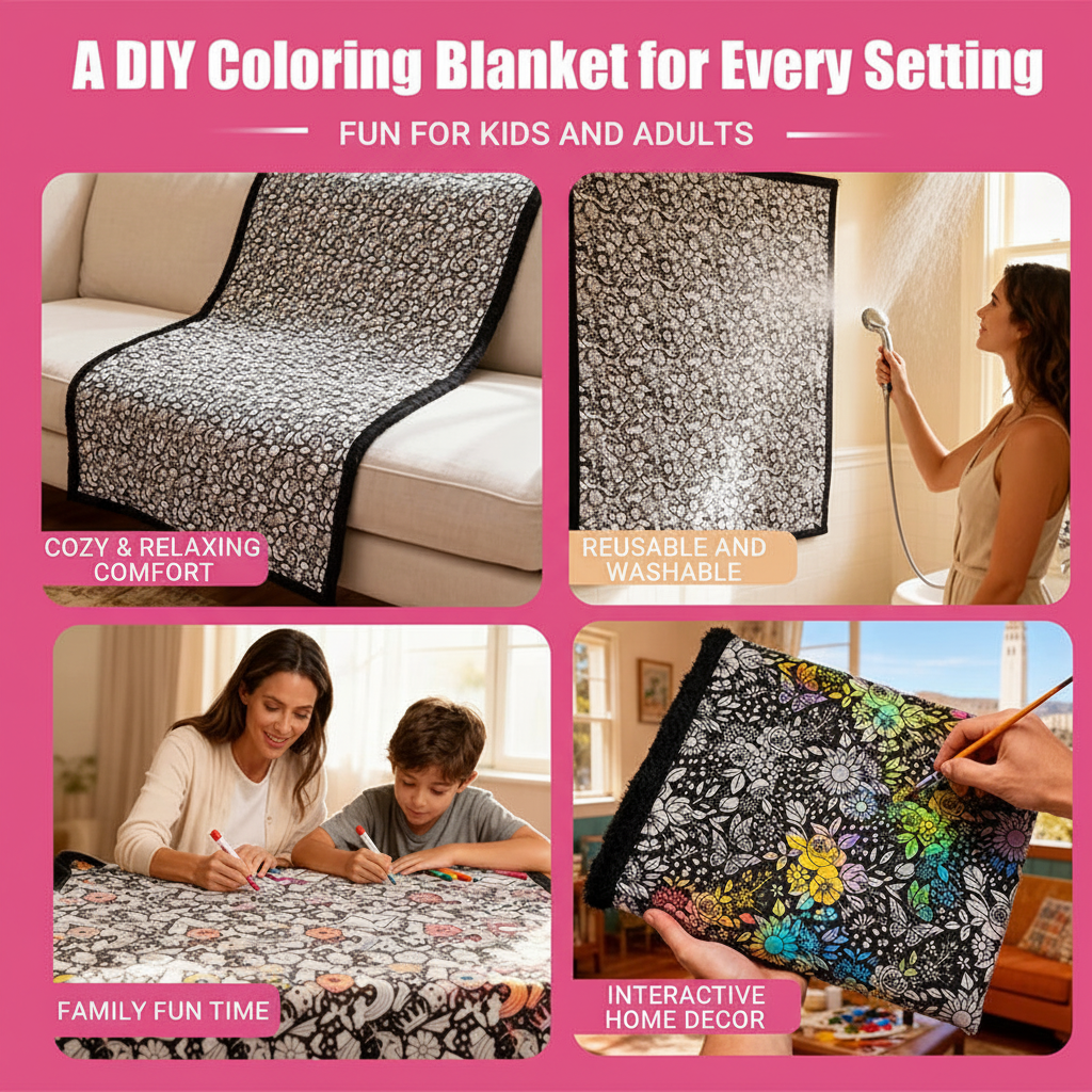 DIY Coloring Blanket Banner